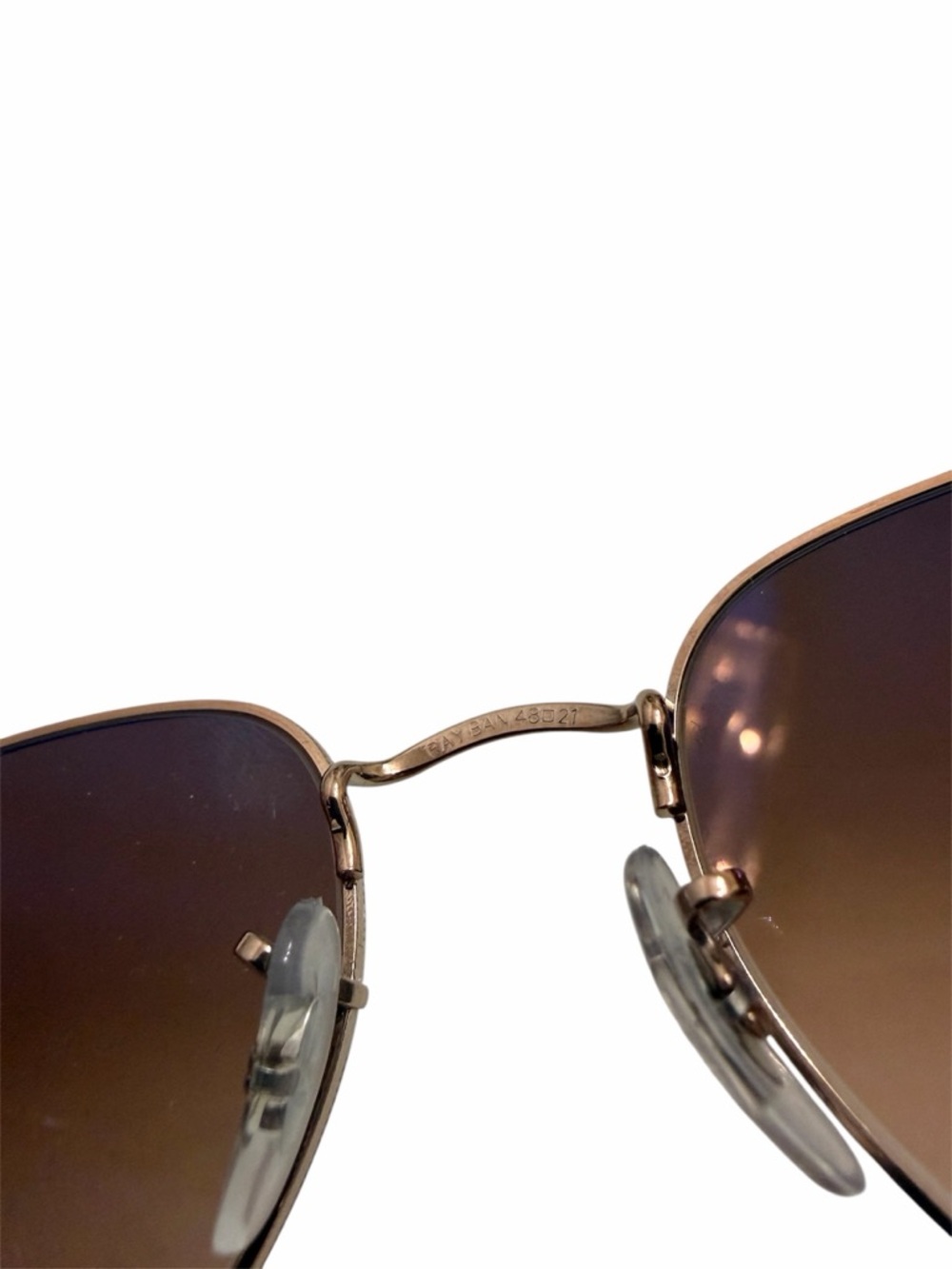 Ray-Ban Hexagonal Flat Sunglasses Copper Frame RB3548-N 9069/A5 48/21 140 3N - Picture 5 of 9